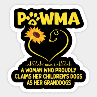 Pawma Definition Grandma Paw Mama Gift Funny For Dog Lovers Sticker